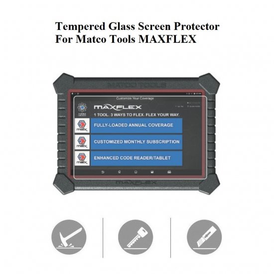 Tempered Glass Screen Protector for MATCO TOOLS MAXFLEX Scanner - Click Image to Close